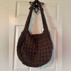 Urban Expressions Brown Crossbody Bag with Quilted Texture